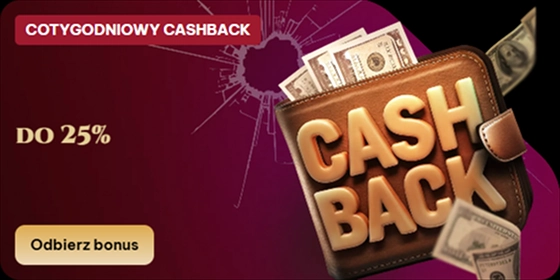 Spinogambino Casino weekly cashback bonus up to 25% offer