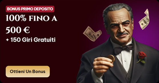 Spinogambino Casino 100% bonus up to €500 + 150 free spins banner