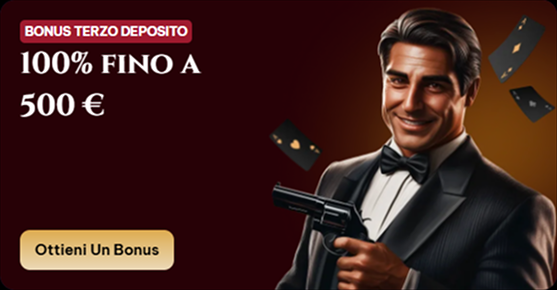 Spinogambino Casino third deposit bonus 100% up to €500