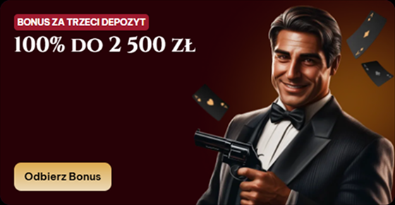 Spinogambino Casino bonus for third deposit: 100% up to 2500 zł