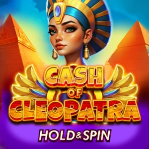Cash of Cleopatra Hold & Spin slot game with pyramids and Egyptian queen